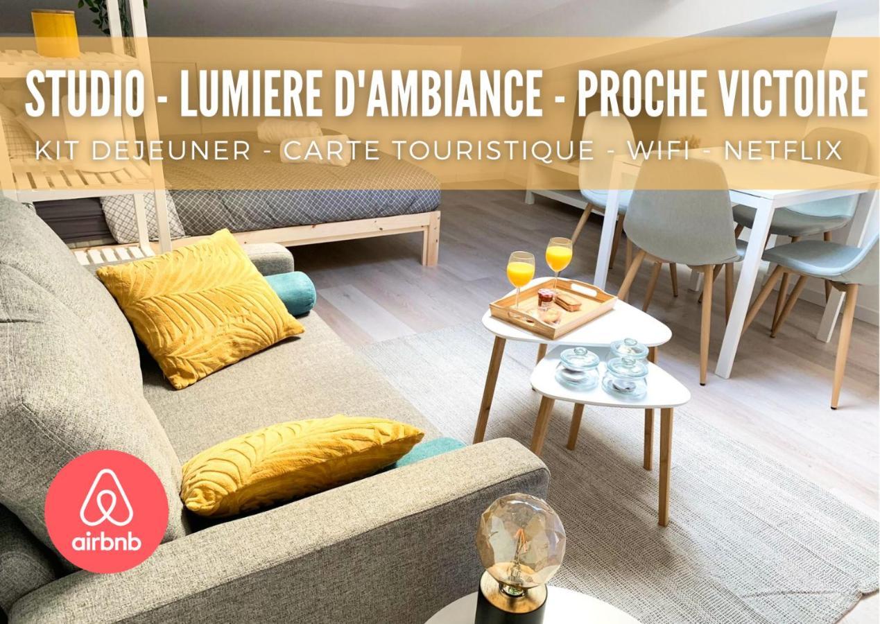 Studio Avec Lumiere D'Ambiance - Proche Victoire Lägenhet Bordeaux Exteriör bild